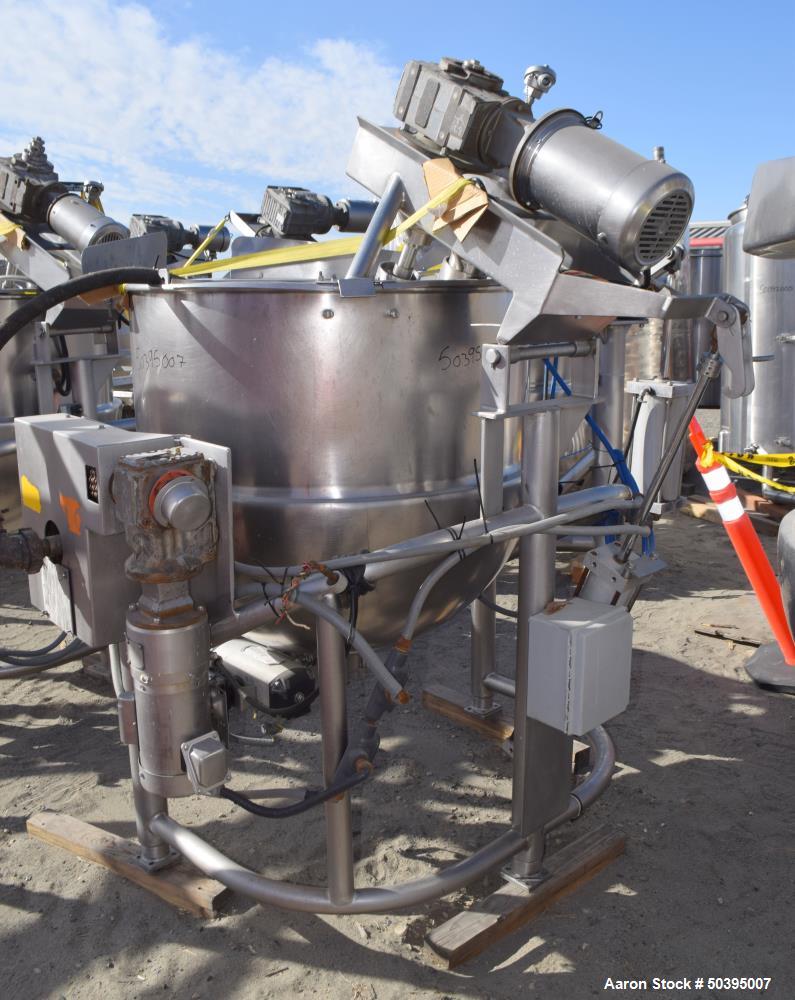 Used Hamilton Style CW Tilting Kettle, 150 Gallon, 316 Stainless Steel.