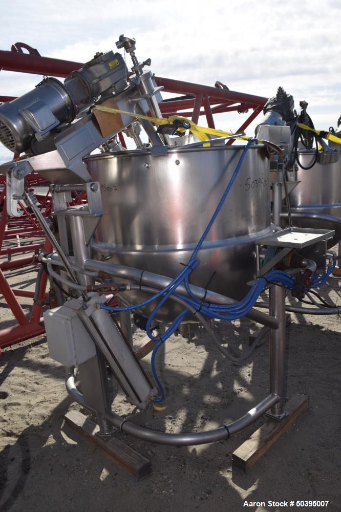Used Hamilton Style CW Tilting Kettle, 150 Gallon, 316 Stainless Steel.