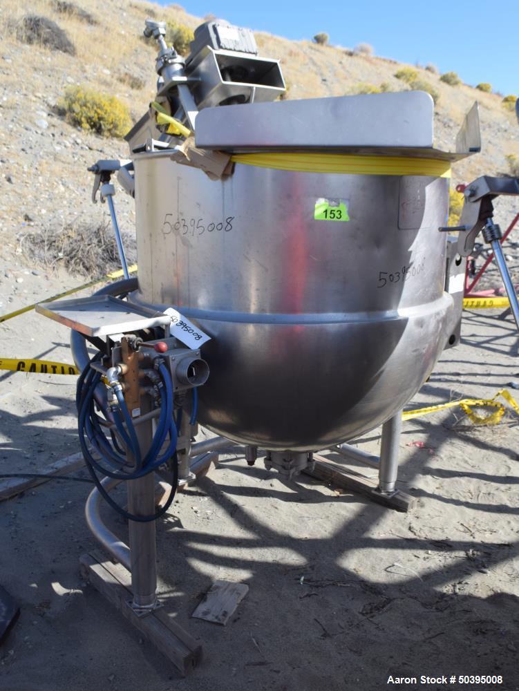 Used Hamilton Style CW Tilting Kettle, 150 Gallon, 316 Stainless Steel