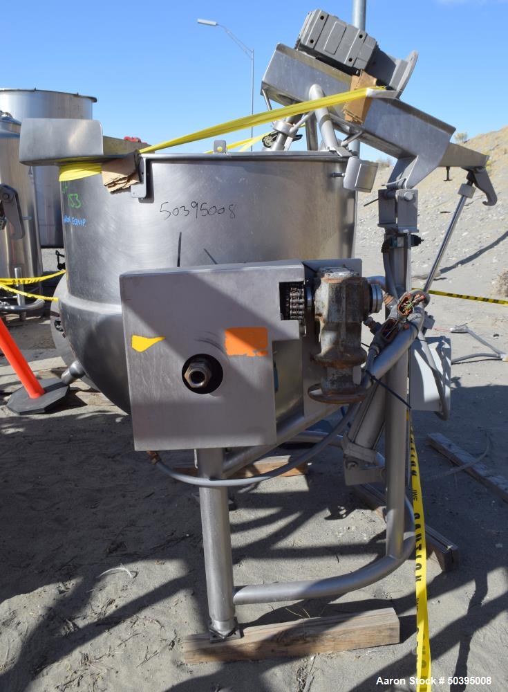 Used Hamilton Style CW Tilting Kettle, 150 Gallon, 316 Stainless Steel