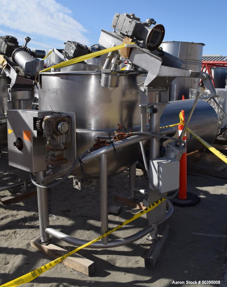 Used Hamilton Style CW Tilting Kettle, 150 Gallon, 316 Stainless Steel