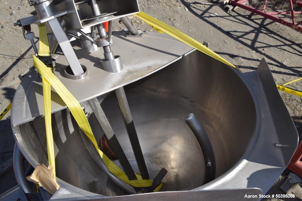 Used Hamilton Style CW Tilting Kettle, 150 Gallon, 316 Stainless Steel