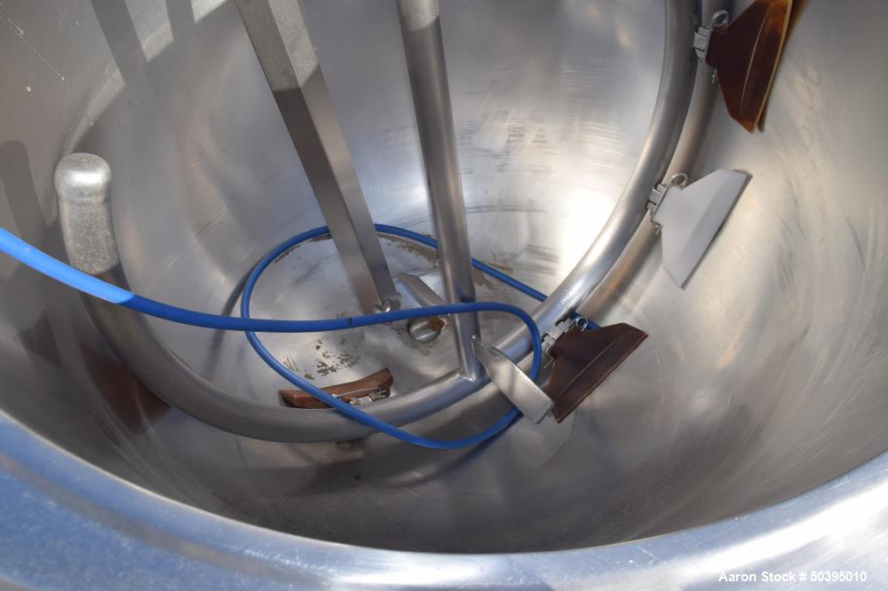 Used Hamilton Style CW Tilting Kettle, 150 Gallon, 316 Stainless Steel.