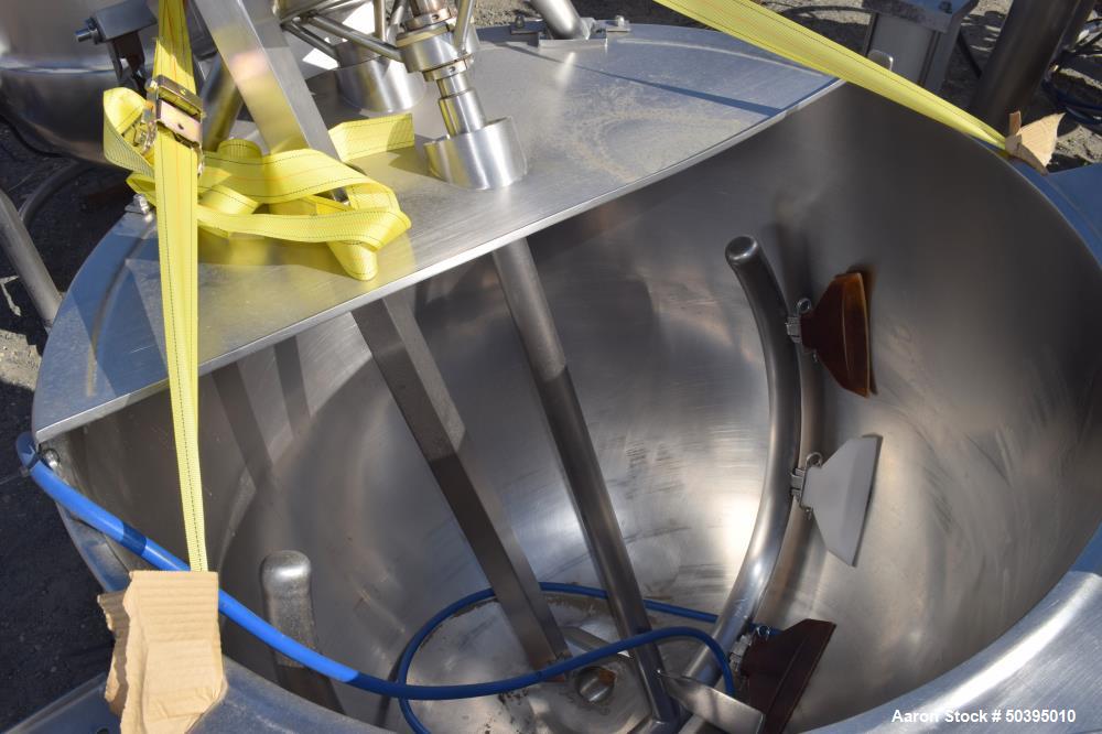 Used Hamilton Style CW Tilting Kettle, 150 Gallon, 316 Stainless Steel.