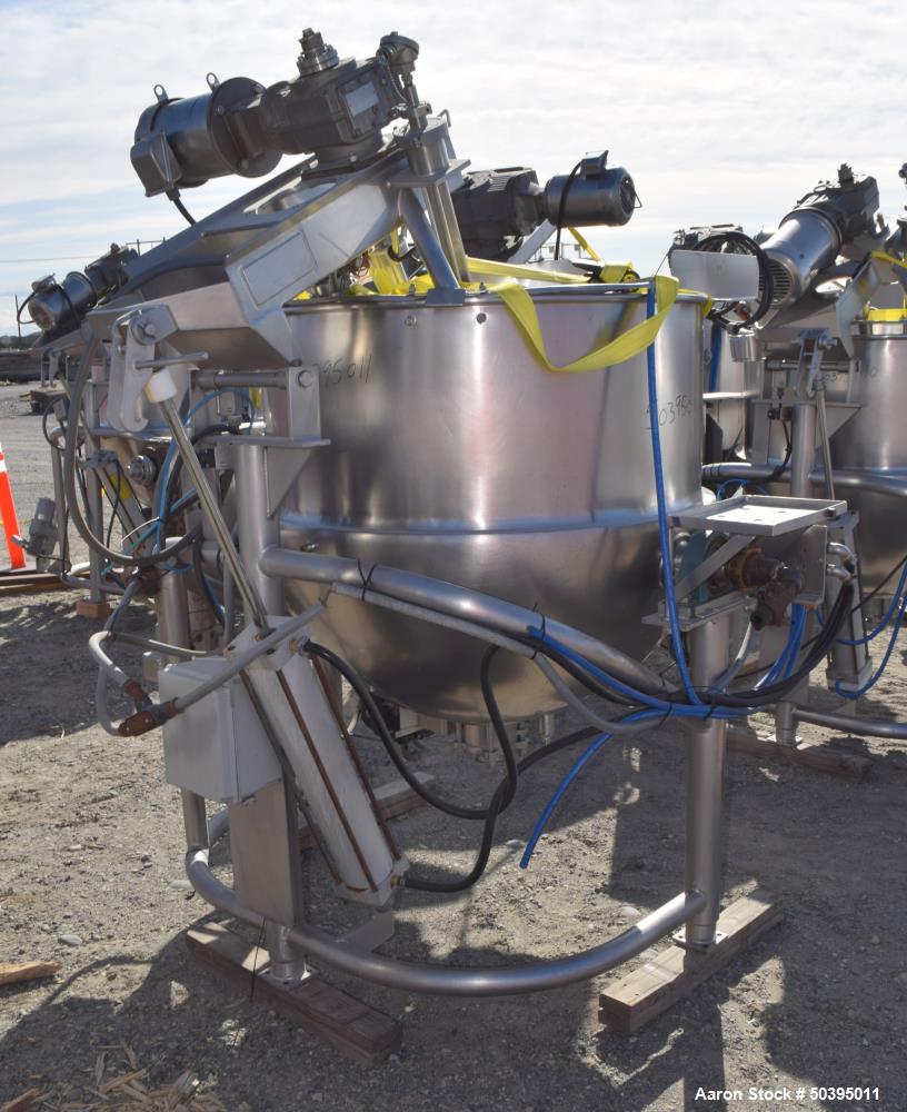 Used Hamilton Style CW Tilting Kettle, 150 Gallon, 316 Stainless Steel.