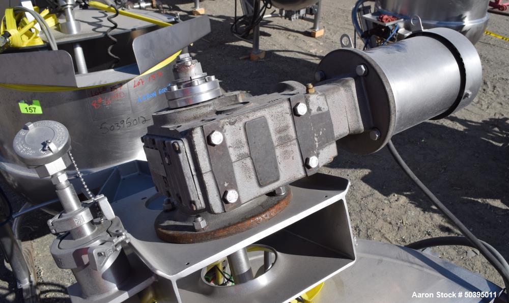 Used Hamilton Style CW Tilting Kettle, 150 Gallon, 316 Stainless Steel.