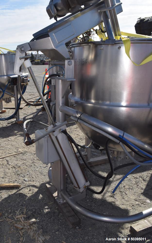 Used Hamilton Style CW Tilting Kettle, 150 Gallon, 316 Stainless Steel.