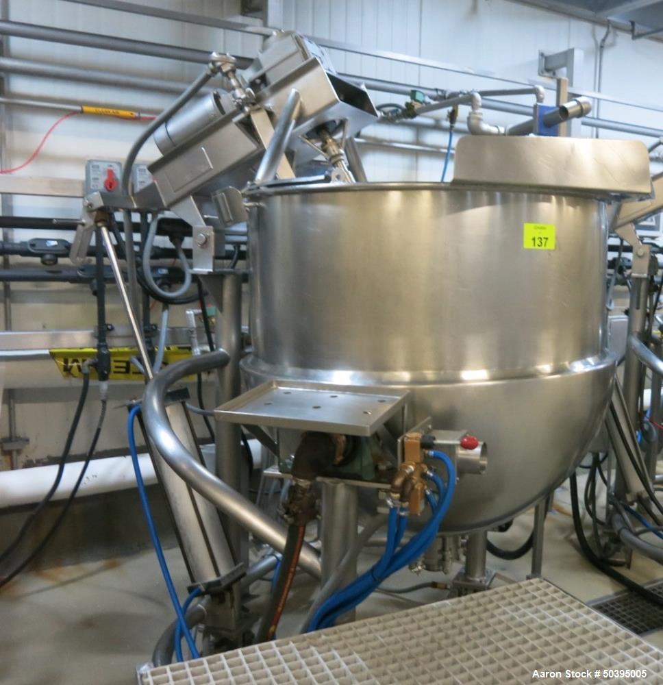 Used Hamilton Style CW Tilting Kettle, 150 Gallon, 316 Stainless Steel