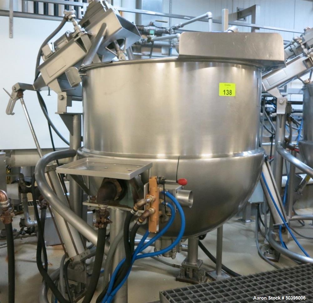Used Hamilton Style CW Tilting Kettle, 150 Gallon, 316 Stainless Steel