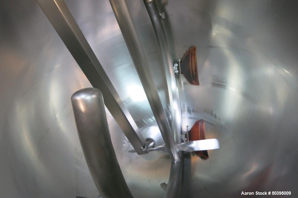 Used Hamilton Style CW Tilting Kettle, 150 Gallon, 316 Stainless Steel.