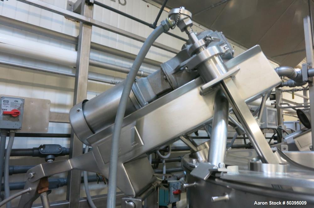 Used Hamilton Style CW Tilting Kettle, 150 Gallon, 316 Stainless Steel.