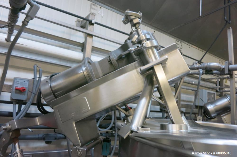 Used Hamilton Style CW Tilting Kettle, 150 Gallon, 316 Stainless Steel.
