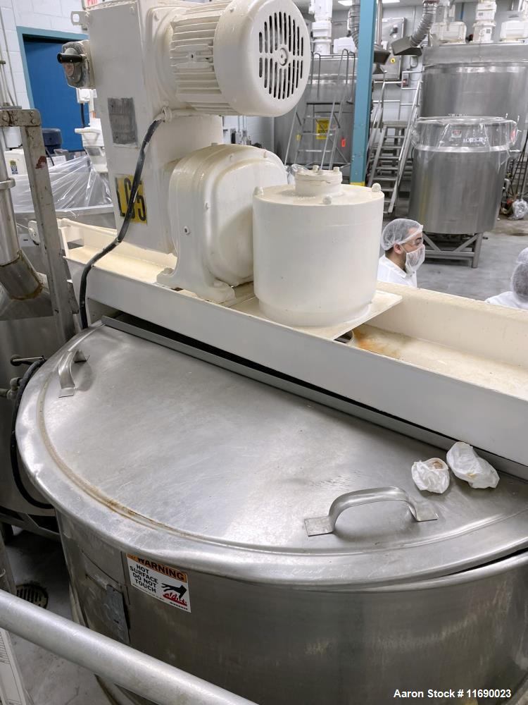 Hamilton 300 Gallon Double Motion Hemispherical Jacketed Scraper Kettle.