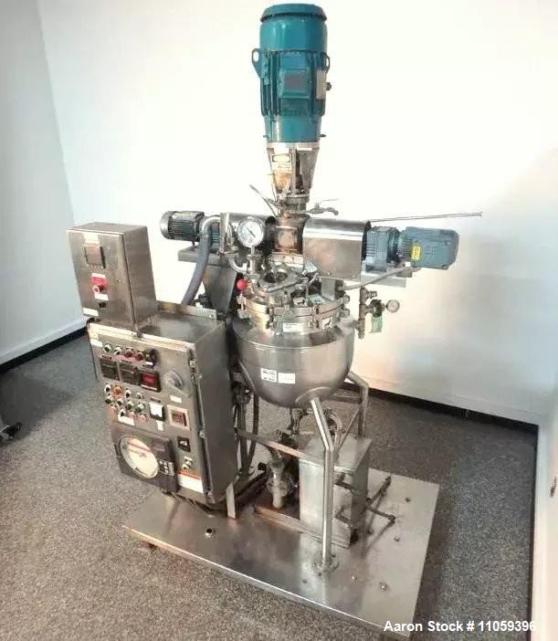 Used J.C. Pardo 13 Gallon Jacketed Vacuum Kettle | 316SS Triple Motion Agi-Mixer