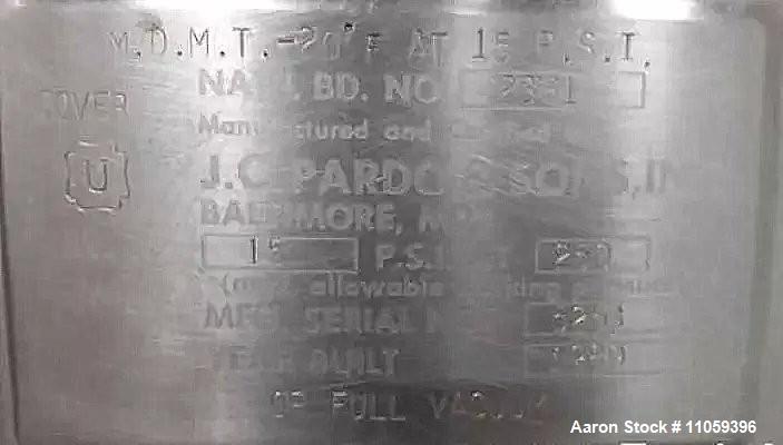 Used J.C. Pardo 13 Gallon Jacketed Vacuum Kettle | 316SS Triple Motion Agi-Mixer