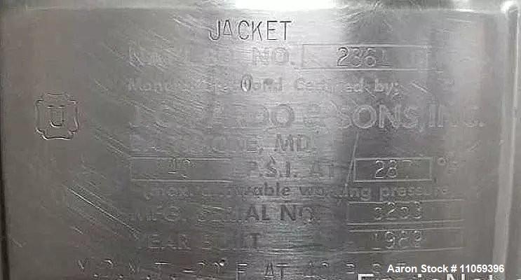 Used J.C. Pardo 13 Gallon Jacketed Vacuum Kettle | 316SS Triple Motion Agi-Mixer