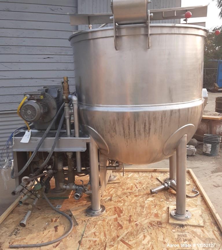 Used-JC Pardo & Sons (Cleveland) 300 Gallon Scrape Surface Agitated Kettle