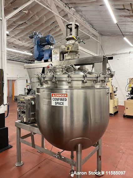 Used-Approximately 250 Gallon Triple Motion Stainless Steel Sanitary Vacuum Kett
