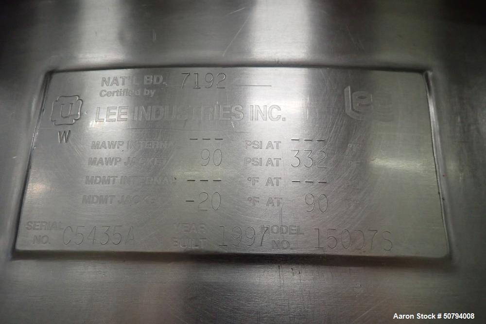 Used- Lee Industries Stainless Steel 150 Gallon Kettle