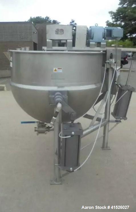 Used Lee 300 Gallon Stainless Steel Jacketed Double Motion Tilt Kettle | Scraped Surface Agitated Cooker