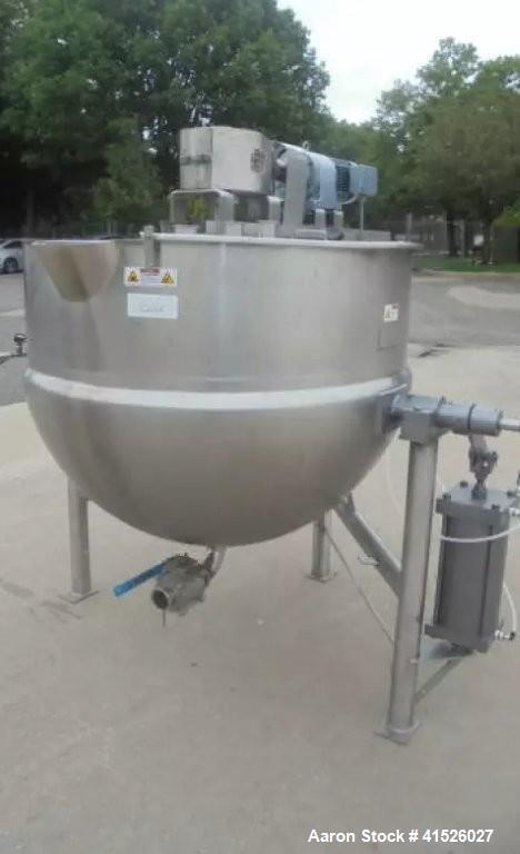 Used Lee 300 Gallon Stainless Steel Jacketed Double Motion Tilt Kettle | Scraped Surface Agitated Cooker