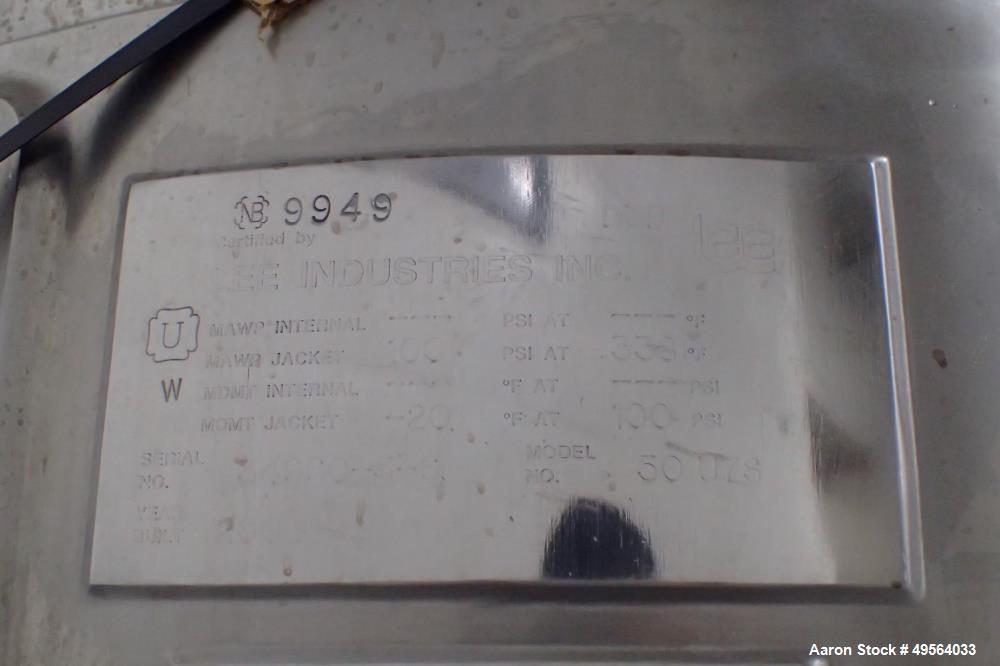 Used Lee Industries Triple Agitated Kettle, 50 Gallon