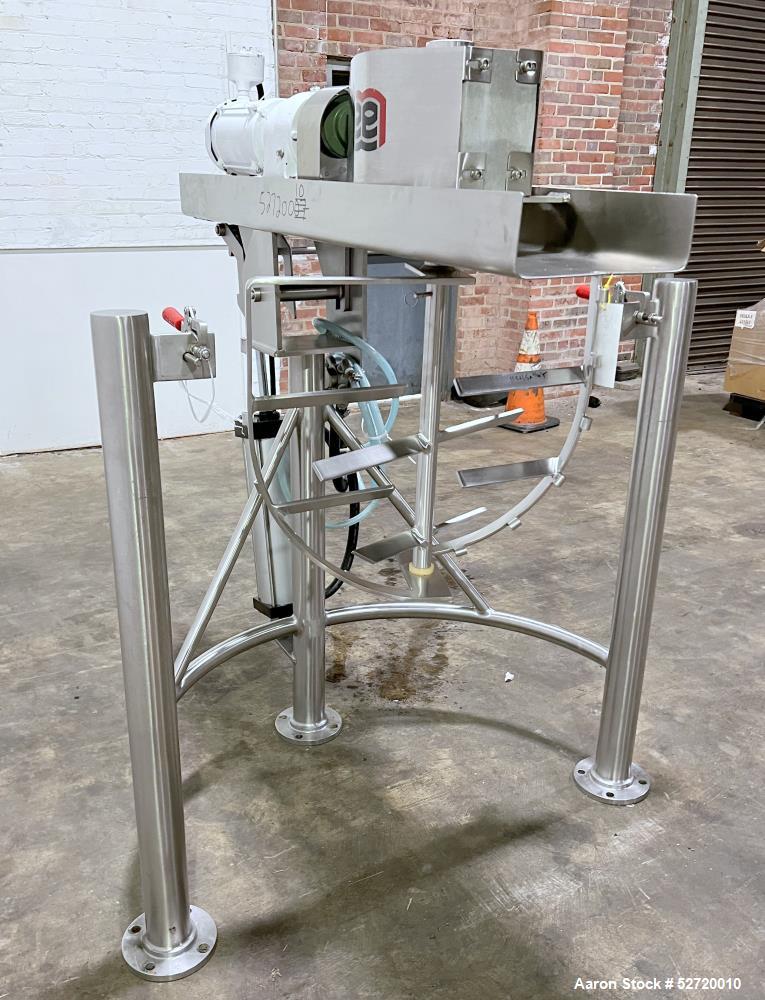 Used- Lee Floor Mounted 75 Gallon Dual Motion Tilt Back Agitator Assembly, Model 9M, 316 Stainless Steel. Approximate 30" wi...
