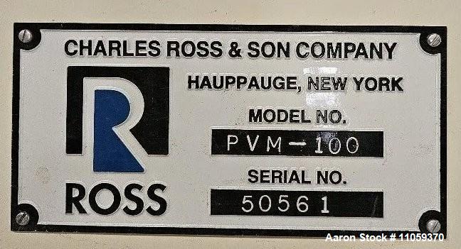 Used Ross PVM-100 Triple Motion Vacuum Mixer | 100 Gallon | Stainless | High Shear | 3 Mixers | Jacketed