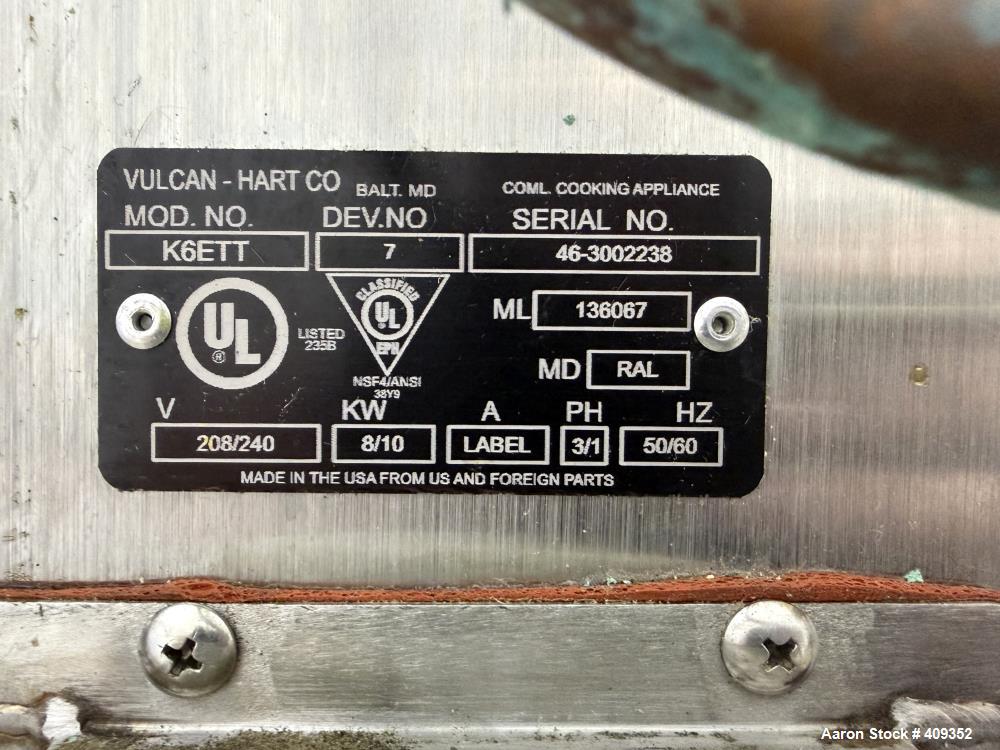 Pre-Owned Vulcan K6ETT Electric Counter Kettle | 6 Gal | 50 PSI