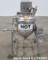 Used Groen DN/TA-10 Industrial Jacketed Vacuum Kettle with Agitator – 10 Gallon