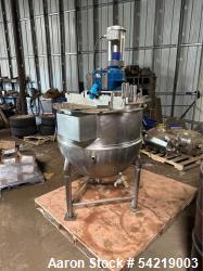 Used Groen Kettle, 100 Gallon capacity, Model TA100 SP, Anchor style agitator.