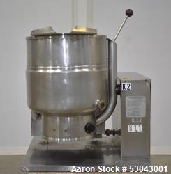 Used- Groen Table Top Kettle, Model TDH-40, 40 Quart Capacity, Stainless Steel. Approximate 16-1/2" diameter x 14" deep. Sel...