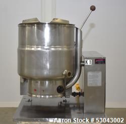 Used- Groen Table Top Kettle, Model TDH-40, 40 Quart Capacity, Stainless Steel. Approximate 16-1/2" diameter x 14" deep. Sel...