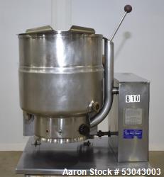 Used-Groen Kettle, Natural Gas Heated.  40 liter/ 10.6 Gallon, Model TDH-40.  Rated for 50 PSI, 0 - 2000' elevation, -52,000...