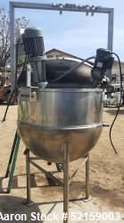  Groen 150 Gallon Stainless Steel Agitated Kettle, Model 150. Approximate 42" diameter x 32" deep. F...