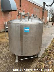 Used-Walker Stainless Steel Jacketed Tank, Model MIX, S/N: 4741, NB# 1396. Rated for up to 300 gallons. Measures (approximat...