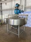 Used- APV Crepaco Cooker / Kettle, Approximate 400 Gallon, Stainless Steel, Vertical. Flat top, coned bottom. Jacket rated 7...