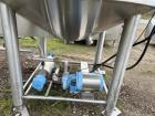 Cherry-Burrell 200 Gallon Cone-Bottom Stainless Steel Jacketed Processor Tank wi