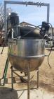 Used- Groen 150 Gallon Stainless Steel Agitated Kettle, Model 150. Approximate 42