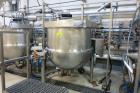 Used Hamilton Style CW Tilting Kettle, 150 Gallon, 316 Stainless Steel.