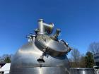 Used- Lee Industries Vacuum Kettle, Model 1250, Stainless Steel, Vertical. Hemispherical top and bottom. Internal rated full...