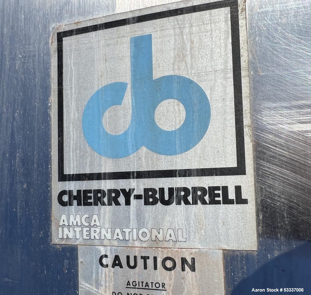 Cherry Burrell Tank, Approximately 3500 Gallons, Stainless Steel