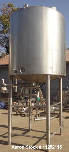 Used- Tank, 1,300 Gallon Sanitary Stainless Processing Vessel