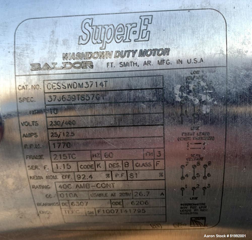Feldmeier 1,200 Gallon Jacketed Mix Tank