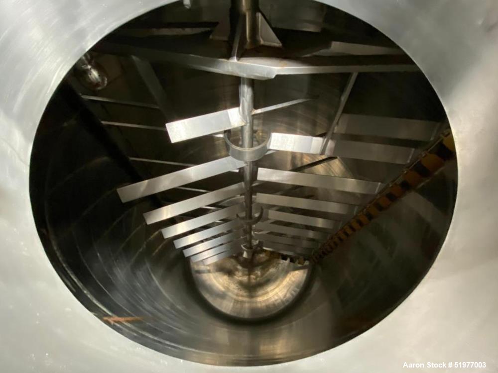 Used Lee Steam Jacketed 3,000 Gallon Stainless Steel Mix Tank