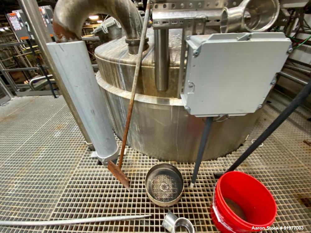 Used Lee Steam Jacketed 3,000 Gallon Stainless Steel Mix Tank