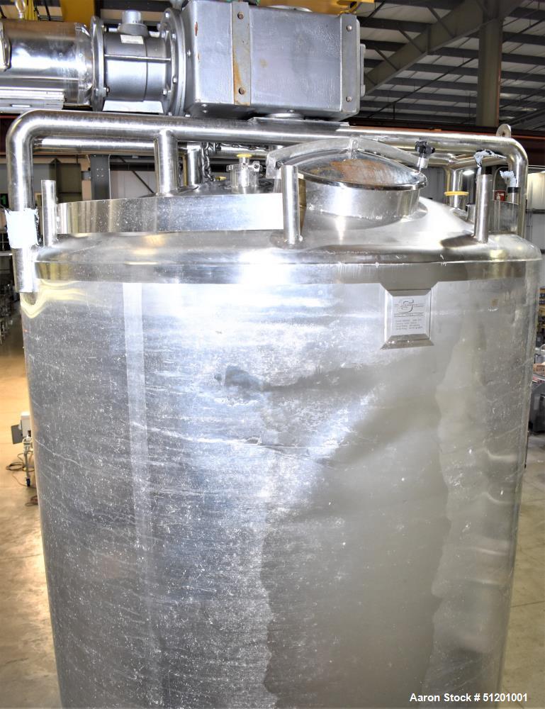 Used W.M. Sprinkman, 2,800 gallon Sanitary Jacketed Agitated Processor.