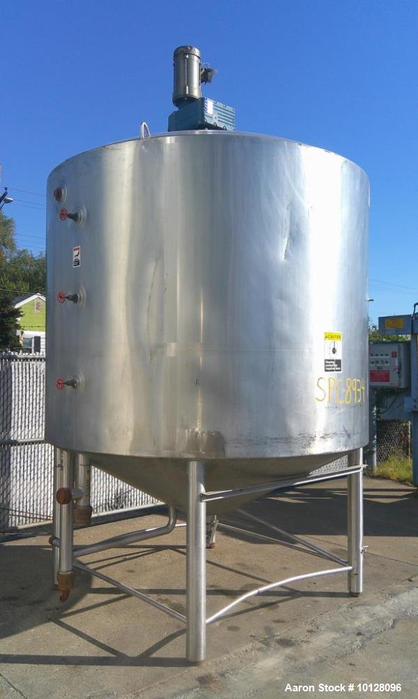 Used Walker 2,000 Gallon Stainless Steel Processor Kettle | Model PZ-C3-PV | Jacketed | 3 HP Scrape Agitator
