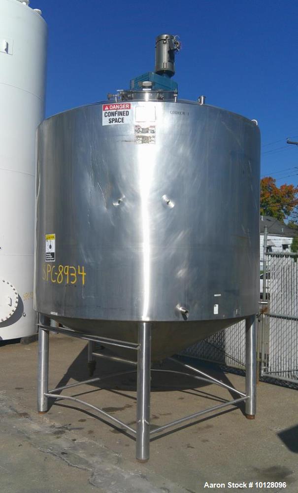 Used Walker 2,000 Gallon Stainless Steel Processor Kettle | Model PZ-C3-PV | Jacketed | 3 HP Scrape Agitator
