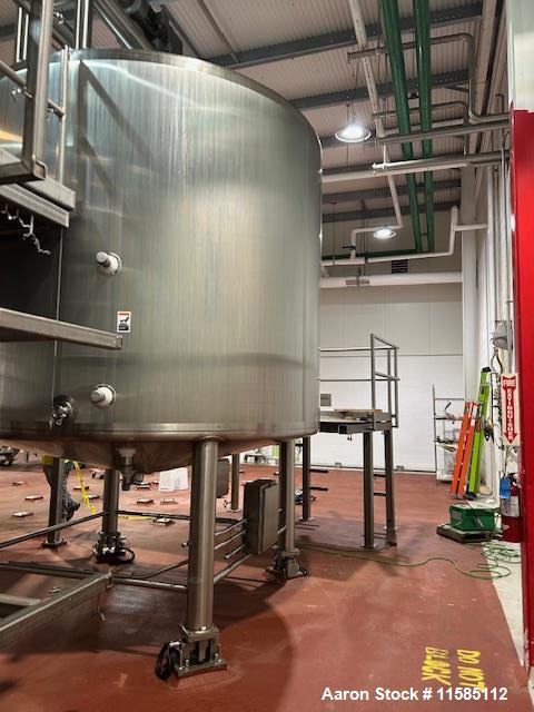 Used Walker 4000 Gallon 316L Stainless Steel Kettle – Jacketed, Double Motion Agitator, CIP, Polished, 2018